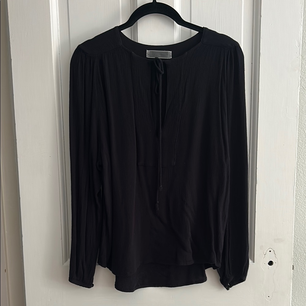 Momoni Italy Black Boho Top